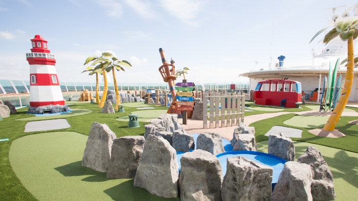 royal caribbean family friendly activities mini golf
